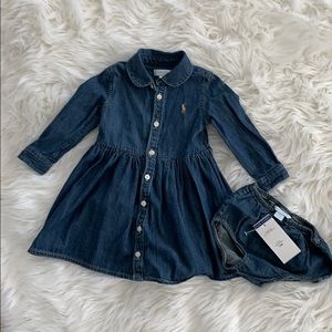 Ralph Lauren denim baby dress, size 12 months, excellent condition.